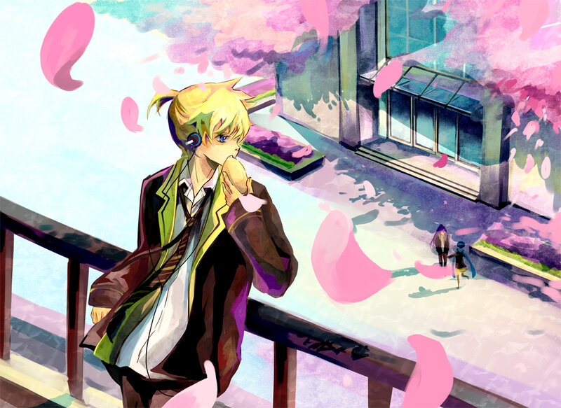 Blonde Anime Character — Pink