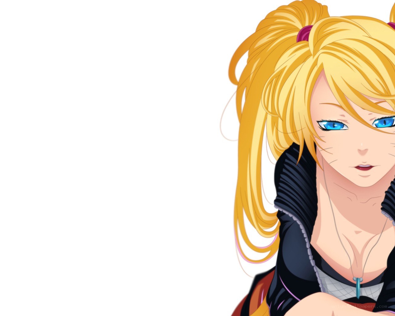 blonde anime character portrait