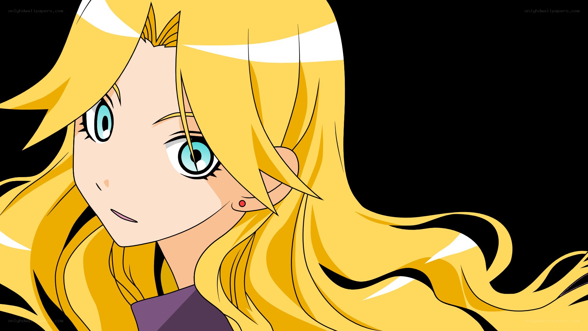 blonde anime character portrait