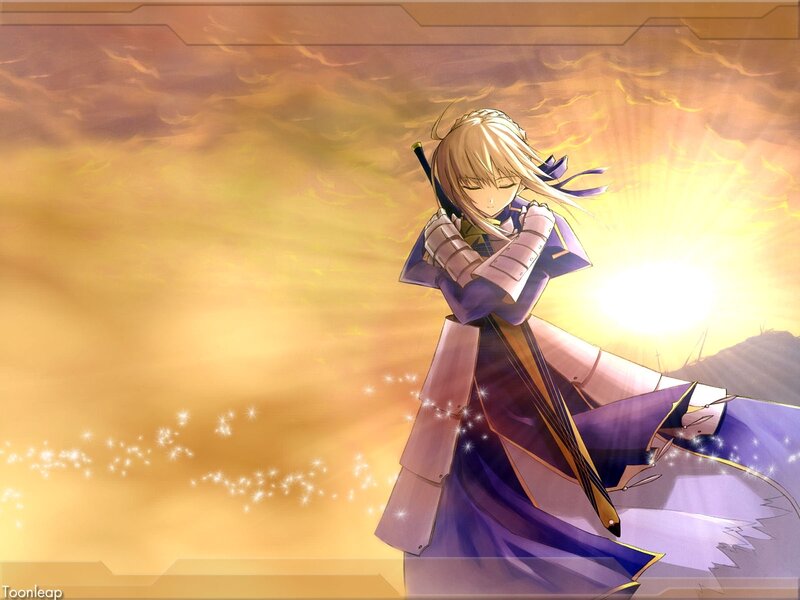 Blonde Anime Character — Purple, Dramatic