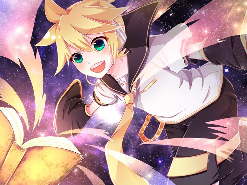 Blonde Anime Character — Purple, Energetic