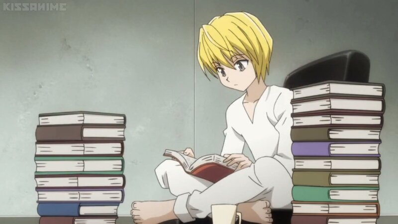 Blonde Anime Character Reading