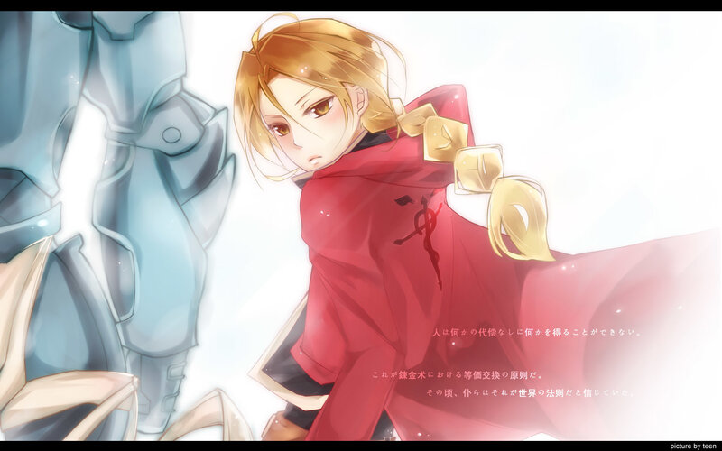 Blonde Anime Character — Red, Dramatic, Red Coat
