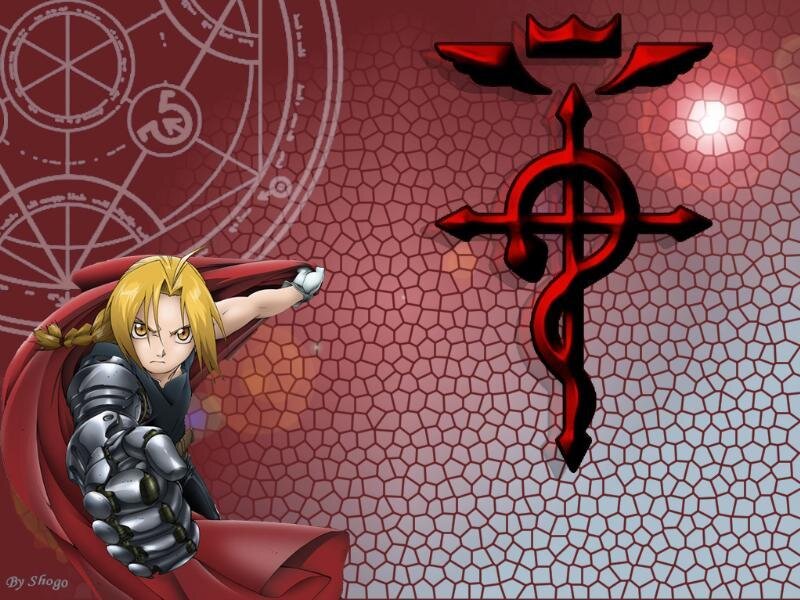 Blonde Anime Character — Red, Dramatic