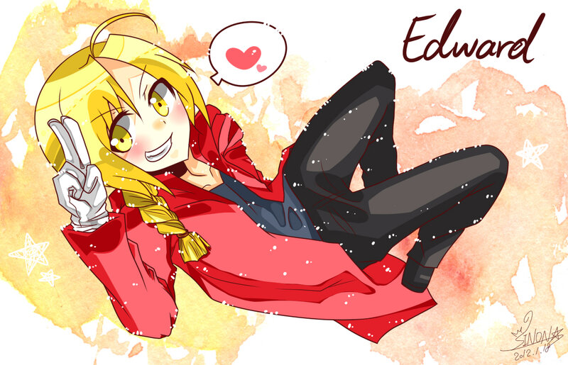 Blonde Anime Character — Red, Playful