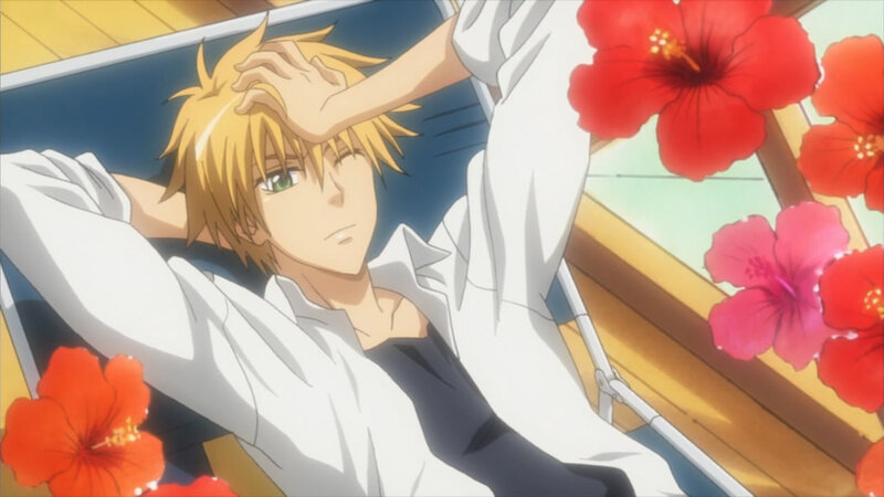 Blonde Anime Character — Red