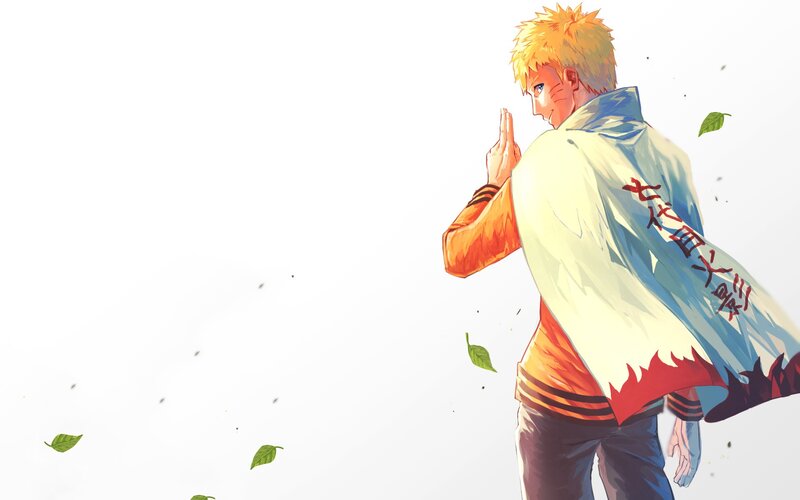 Blonde Anime Character — White, Calm, Leaf