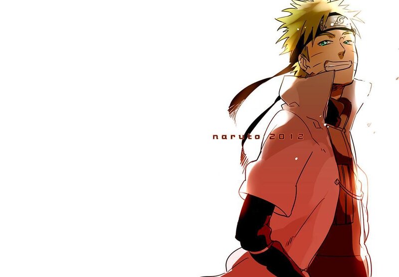 Blonde Anime Character — White, Confident