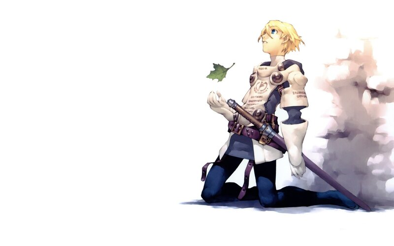 Blonde Anime Character — White, Contemplative
