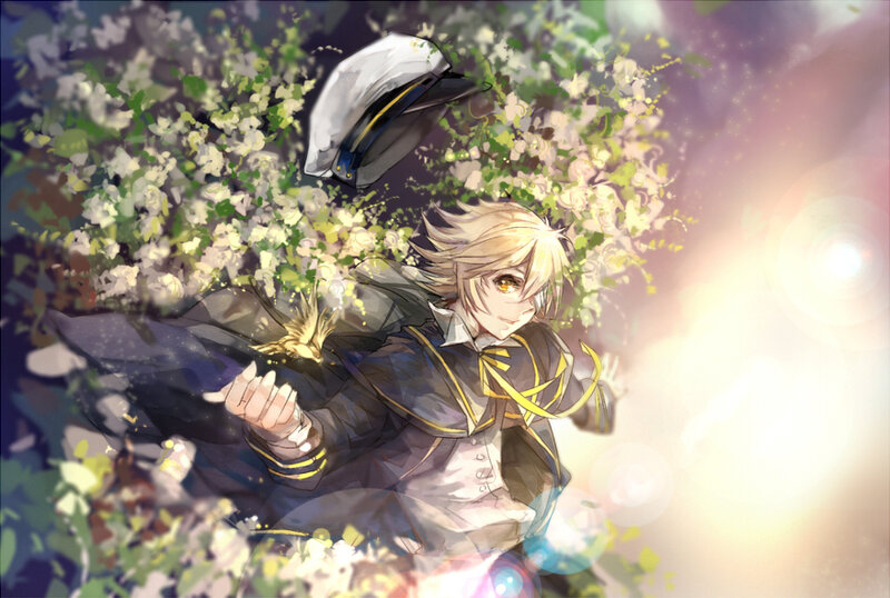 Blonde Anime Character — White, Dramatic, Afternoon