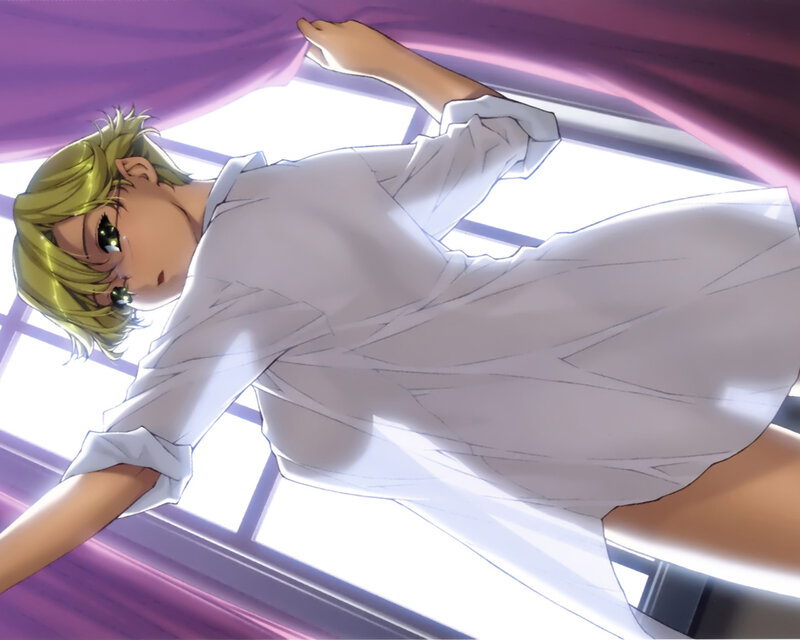 Blonde Anime Character — White, Dramatic, Morning