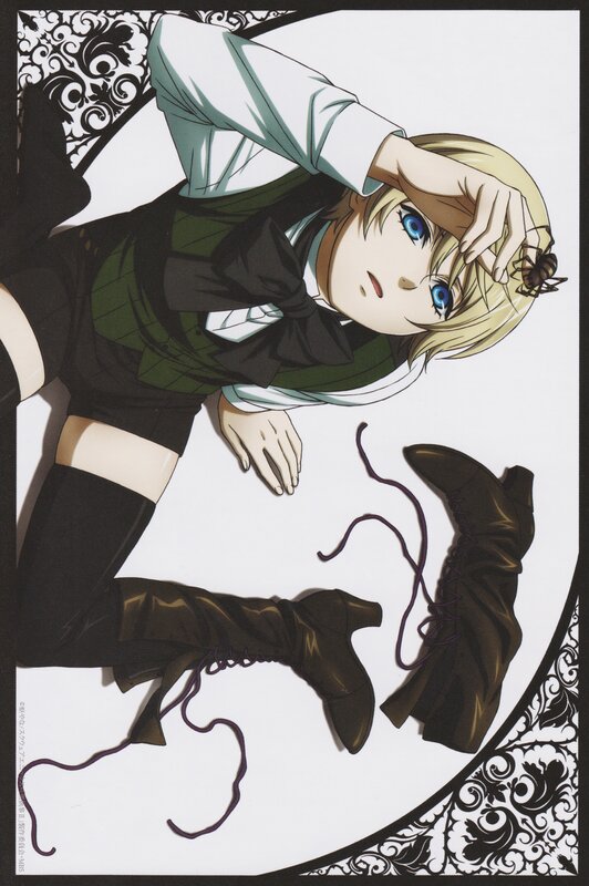 Blonde Anime Character — White, Dramatic, Spider