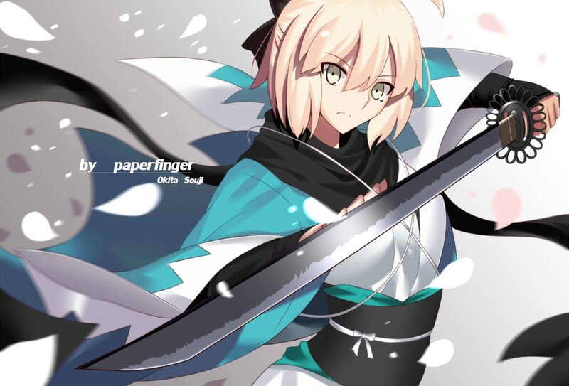 Blonde Anime Character — White, Dramatic, Spring