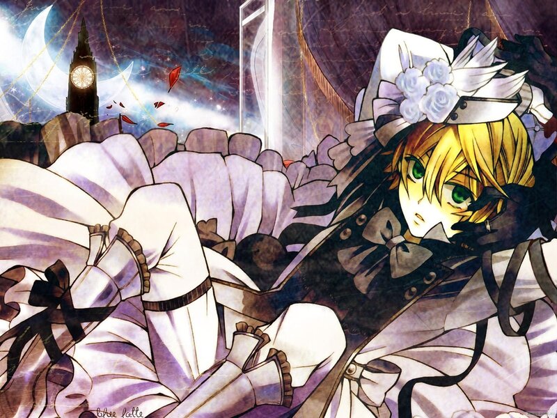 Blonde Anime Character — White, Dramatic