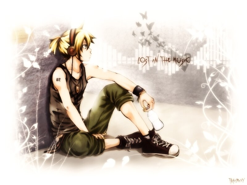 Blonde Anime Character — White, Melancholic