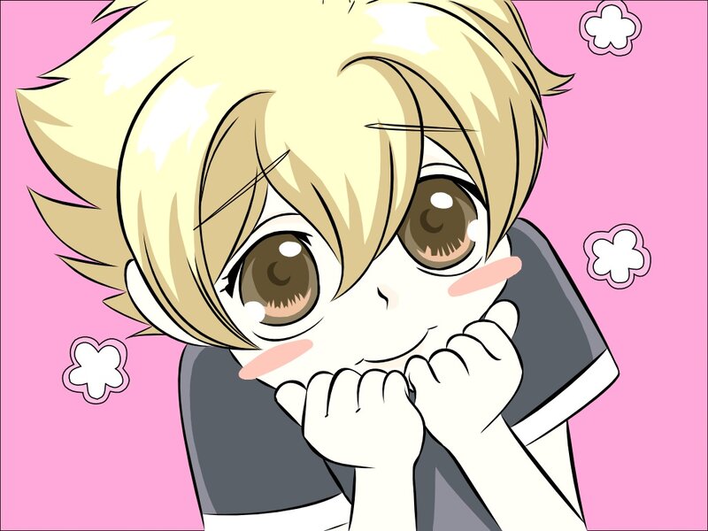blonde anime character with big eyes