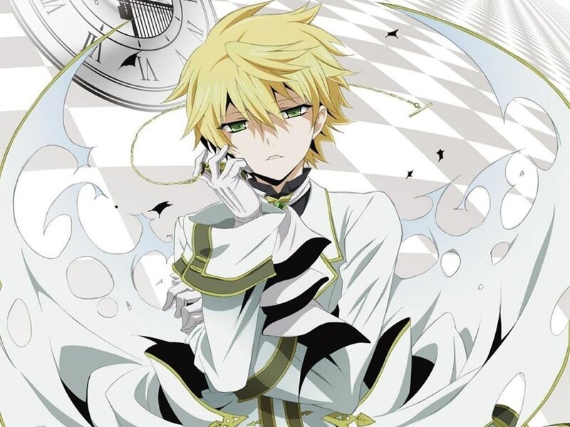 blonde anime character with clock