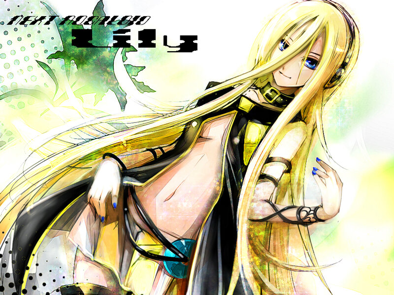 Blonde anime character with headphones
