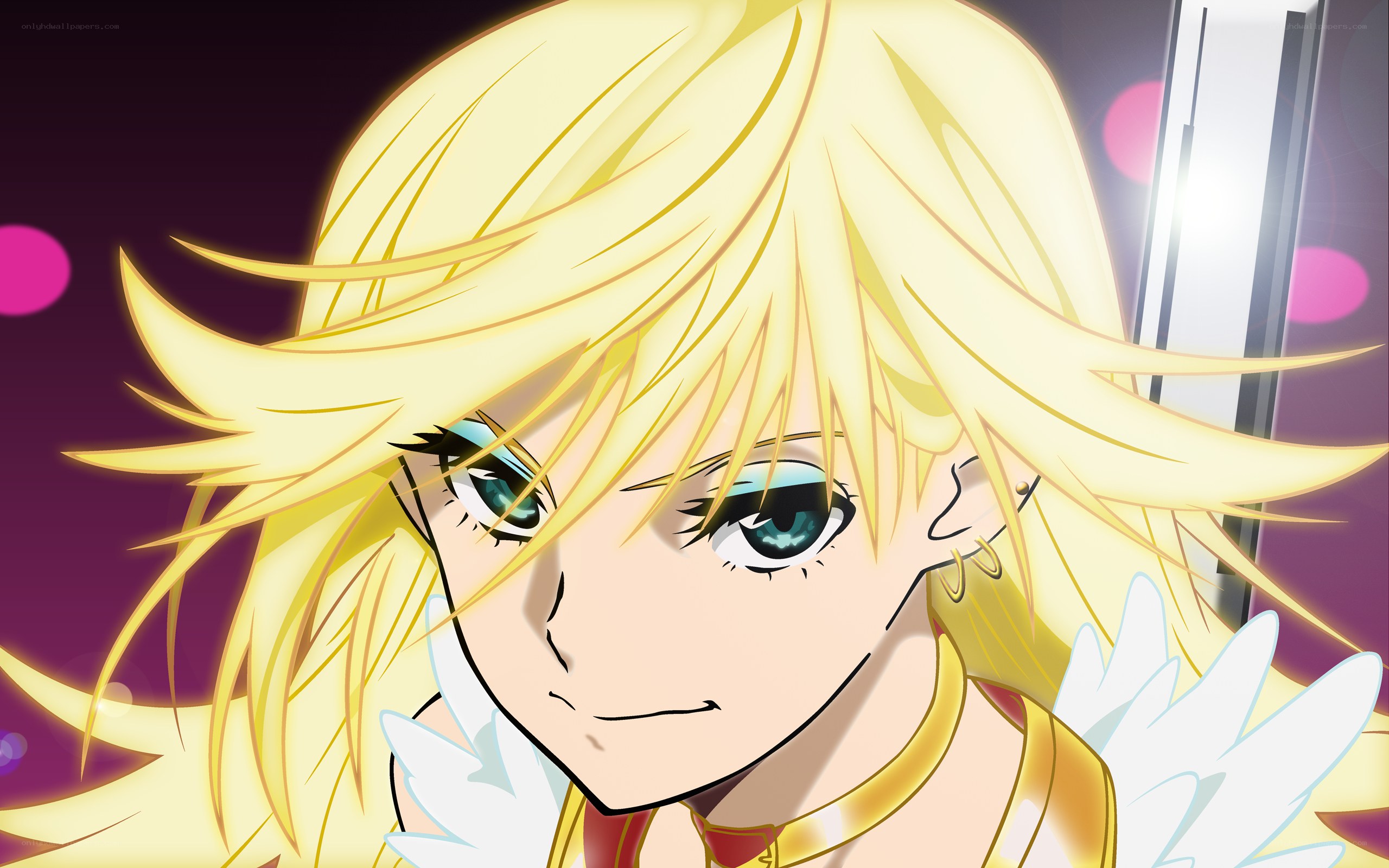 blonde anime character with wings
