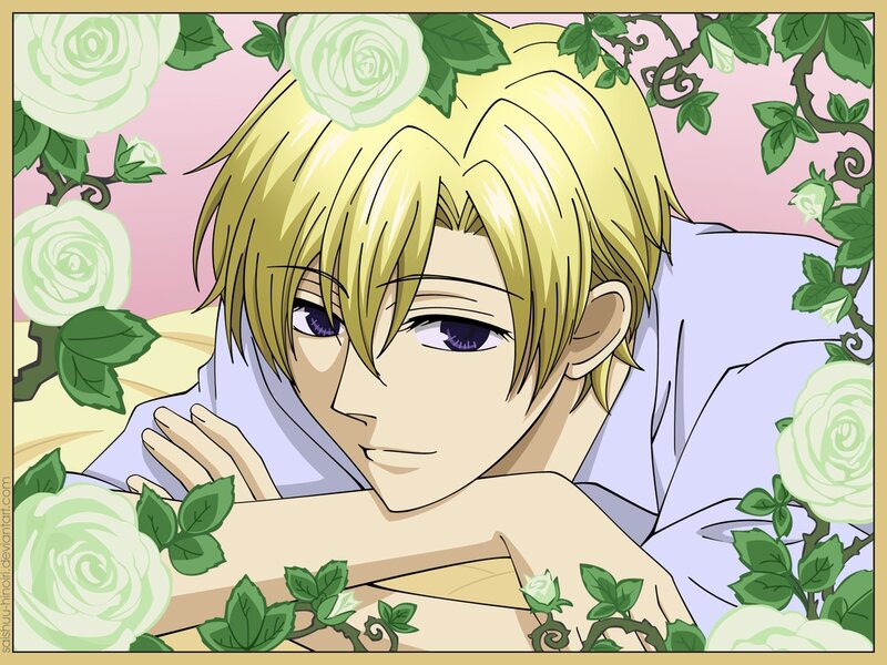 Blonde Anime Character — Yellow, Calm, Roses