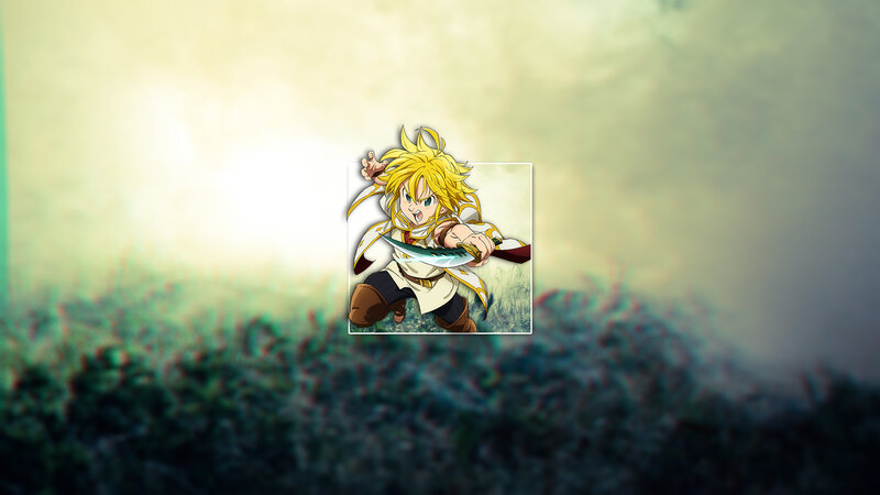 Blonde Anime Character — Yellow, Dramatic, Afternoon, Sword