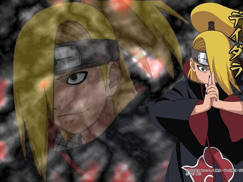 Blonde Anime Character — Yellow, Dramatic, Akatsuki Cloak, Headband