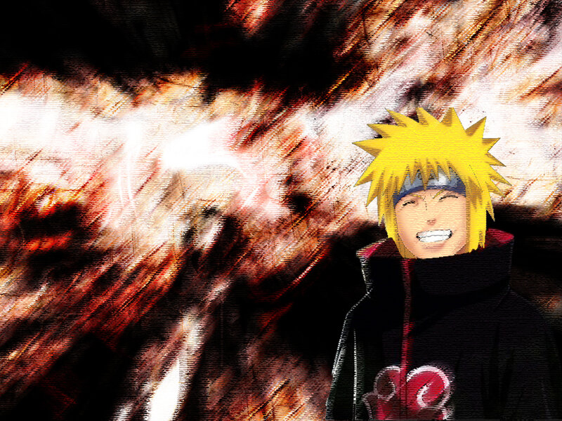 Blonde Anime Character — Yellow, Dramatic, Akatsuki Cloak