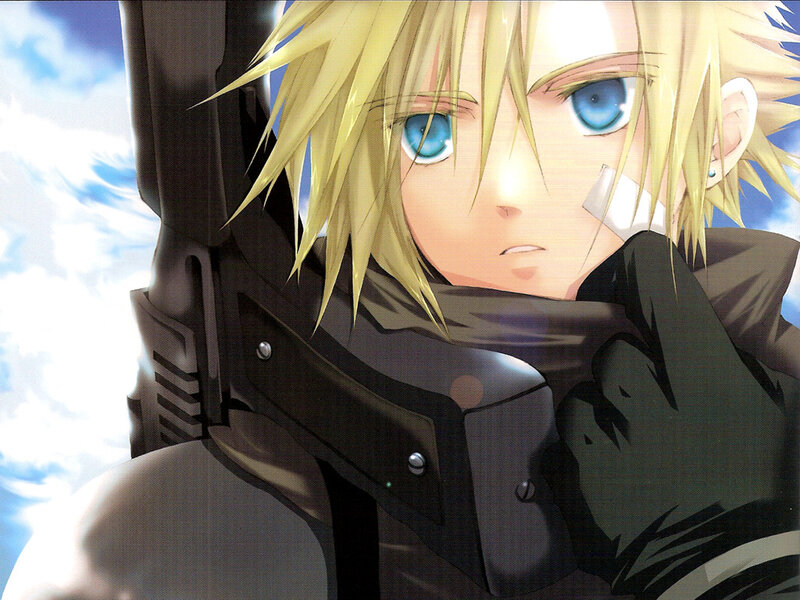 Blonde Anime Character — Yellow, Dramatic, Blue Eyes, Scar on Cheek