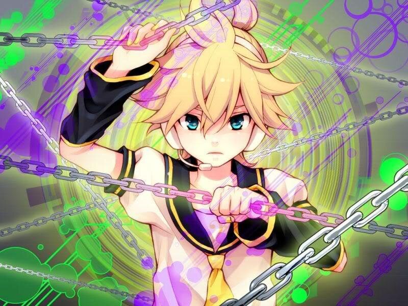 Blonde Anime Character — Yellow, Dramatic, Chains