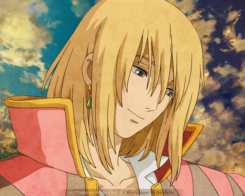 Blonde Anime Character — Yellow, Dramatic, Clouds