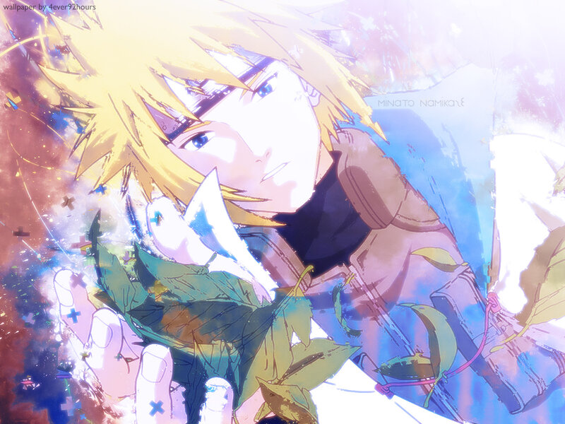 Blonde Anime Character — Yellow, Dramatic, Leaf Symbol