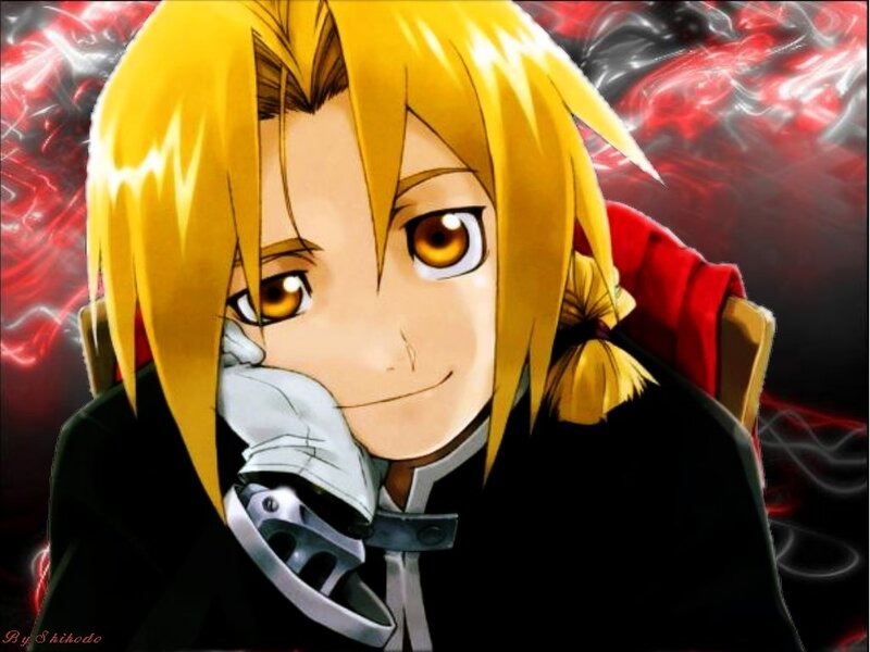 Blonde Anime Character — Yellow, Dramatic, Red Cloak
