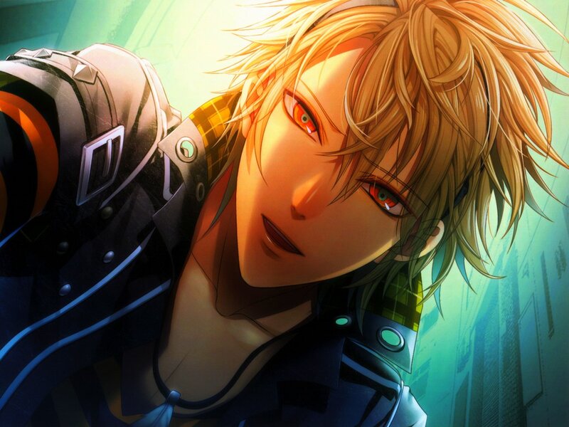 Blonde Anime Character — Yellow, Dramatic, Red Eyes