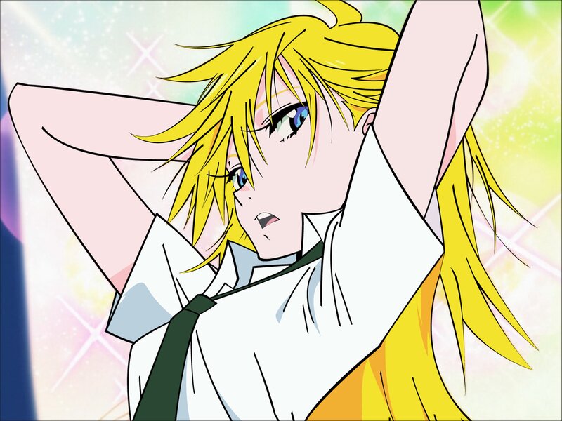 Blonde Anime Character — Yellow, Dramatic, School Uniform