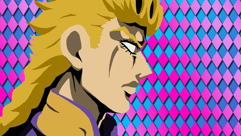 Blonde Anime Character — Yellow, Dramatic, Spiky Hair, Profile View