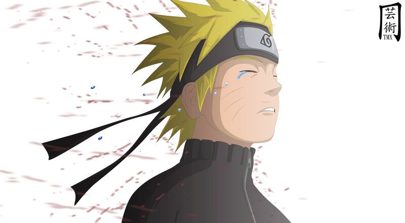 Blonde Anime Character — Yellow, Dramatic, Tears