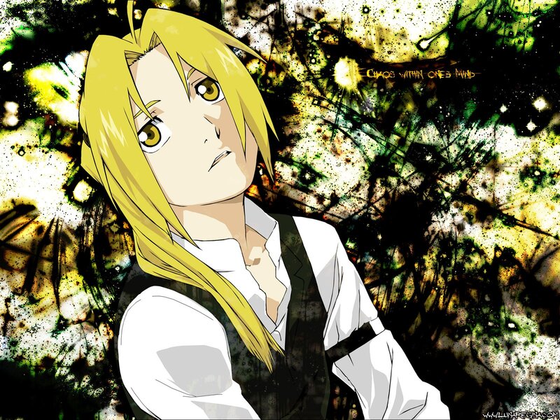 Blonde Anime Character — Yellow, Dramatic, White Shirt