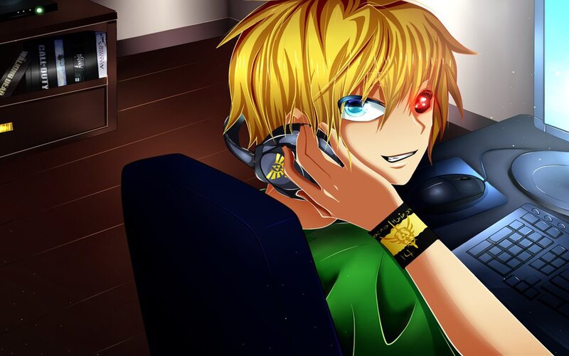 Blonde Anime Character — Yellow, Focused