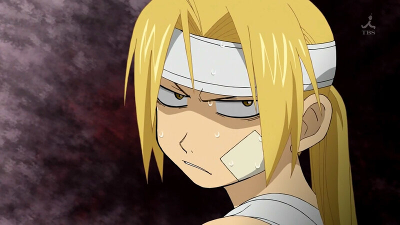 Blonde Anime Character — Yellow, Intense, Bandage