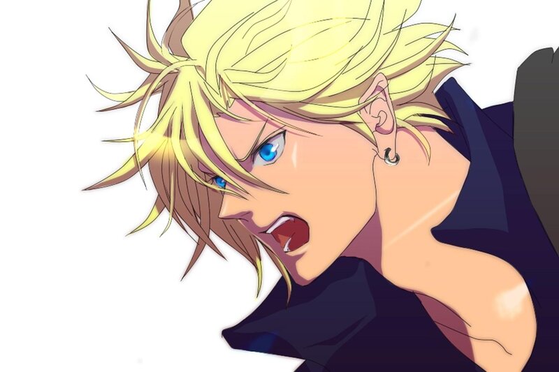 Blonde Anime Character — Yellow, Intense, Blue Eyes