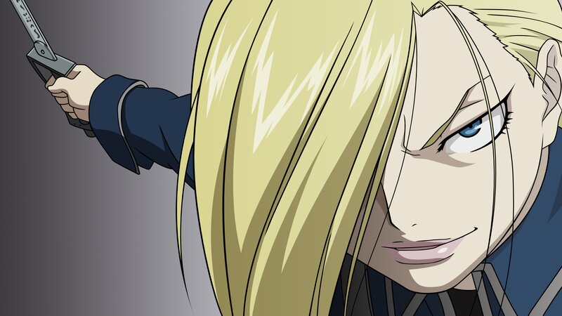Blonde Anime Character — Yellow, Intense, Sword, Blue Eyes