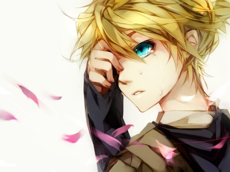 Blonde Anime Character — Yellow, Melancholic, Tear