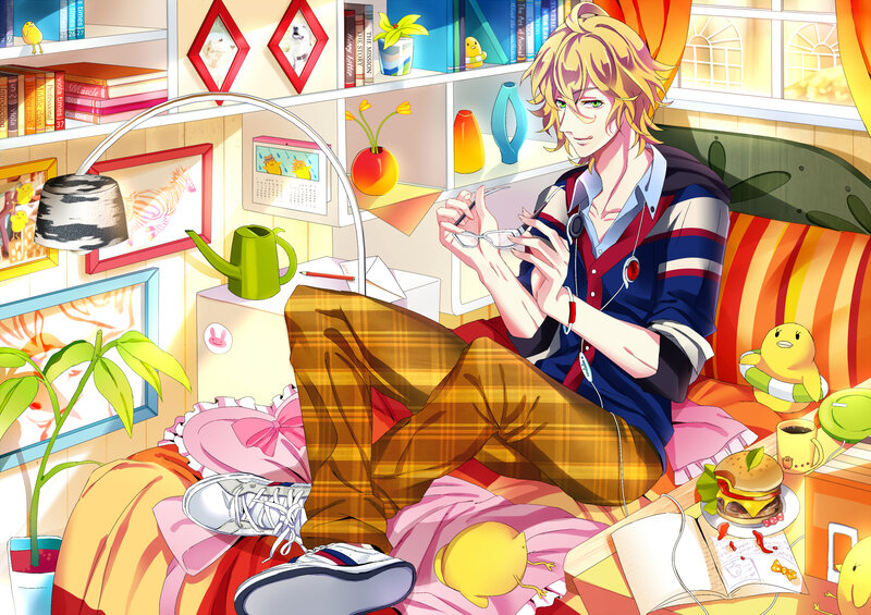 Blonde Anime Character — Yellow, Relaxed, Afternoon