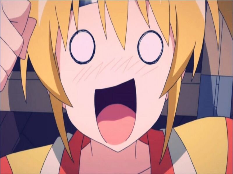Blonde Anime Character — Yellow, Shocked