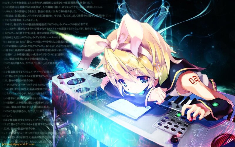 Blonde Anime Girl at Keyboard