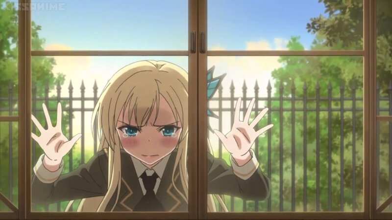 Blonde Anime Girl at Window