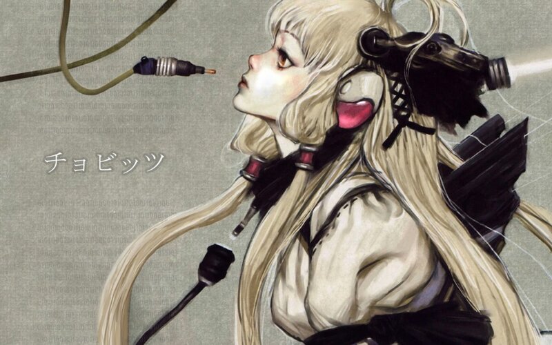 Blonde Anime Girl — Beige, Dramatic