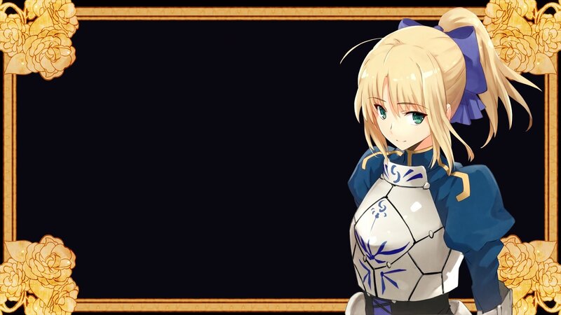 Blonde Anime Girl — Black, Calm, Armor