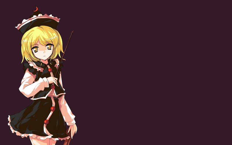 Blonde Anime Girl — Black, Calm, Hat