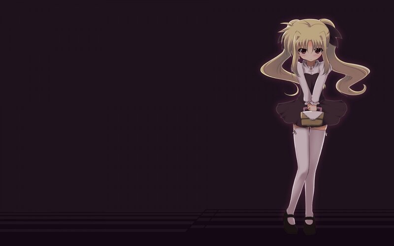Blonde Anime Girl — Black, Calm, Night
